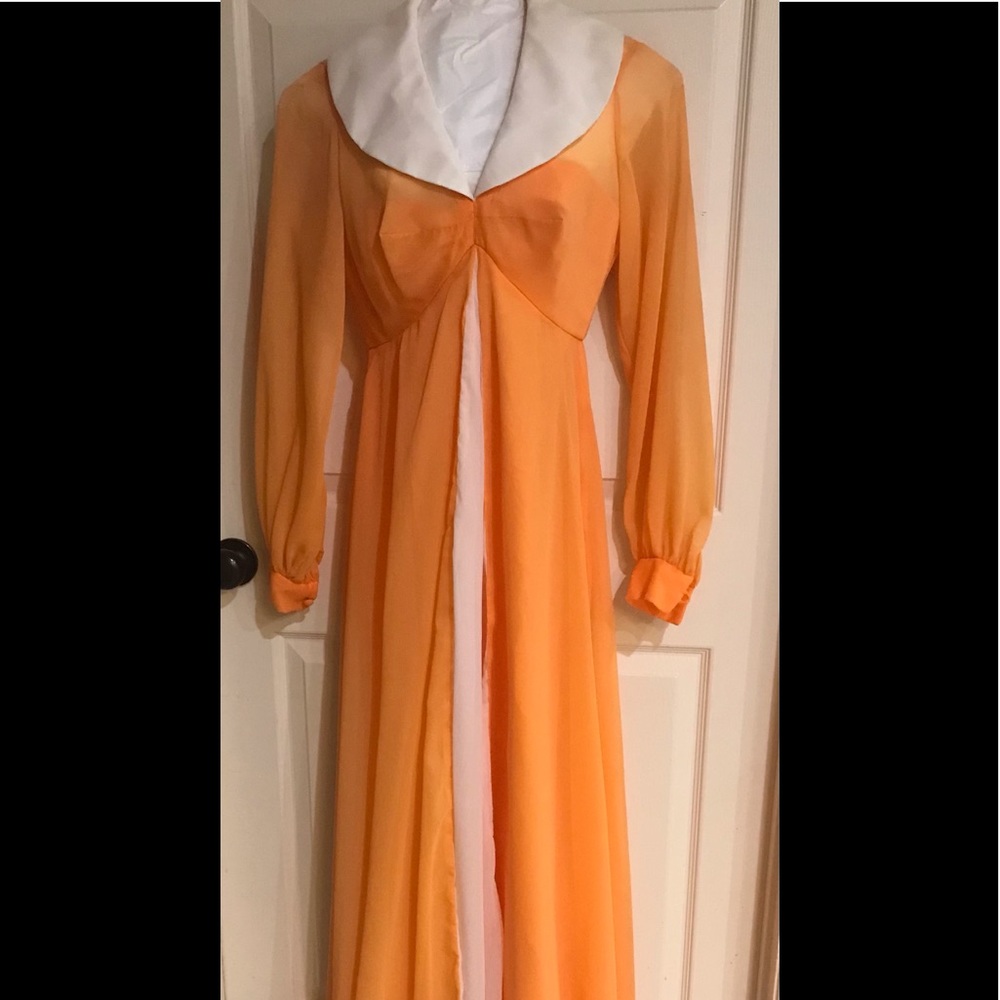 Vintage Dreamsicle 1960s Maxi Dress Union Label